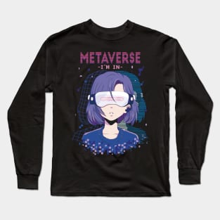 Metaverse gaming Girl - Funny Gamer Girl Gift Long Sleeve T-Shirt